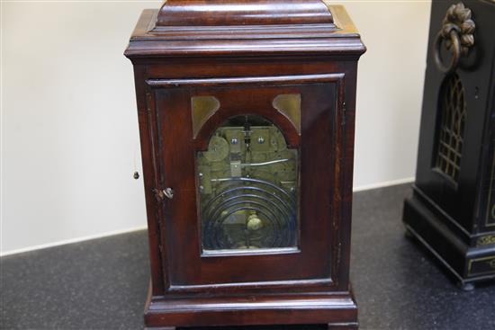 John Fell of London. A George III mahogany repeating musical bracket clock, 18in.